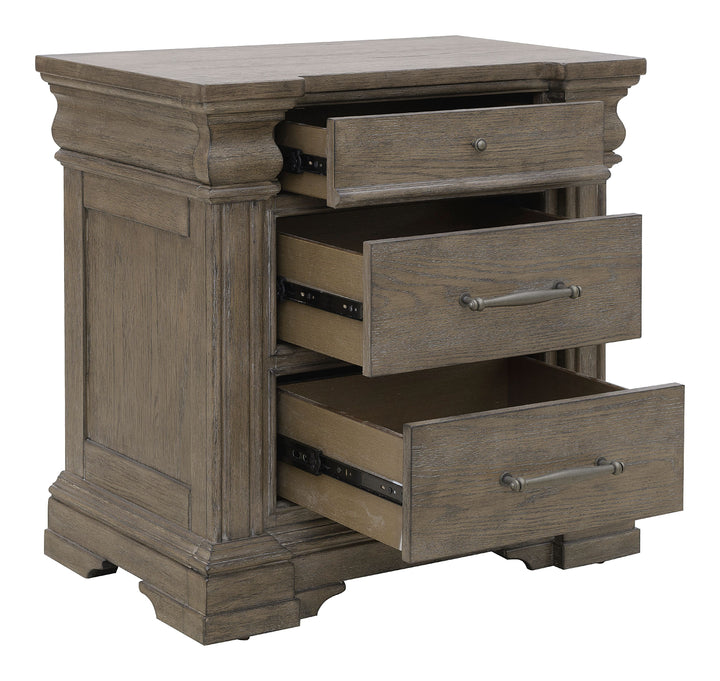 Madison Ridge Natural Bark 3 Drawer Nightstand - P413140