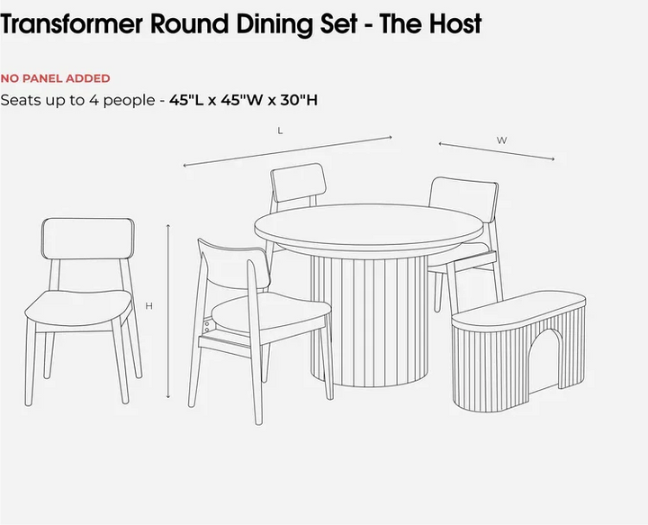 Transformer Table Round Dining Set