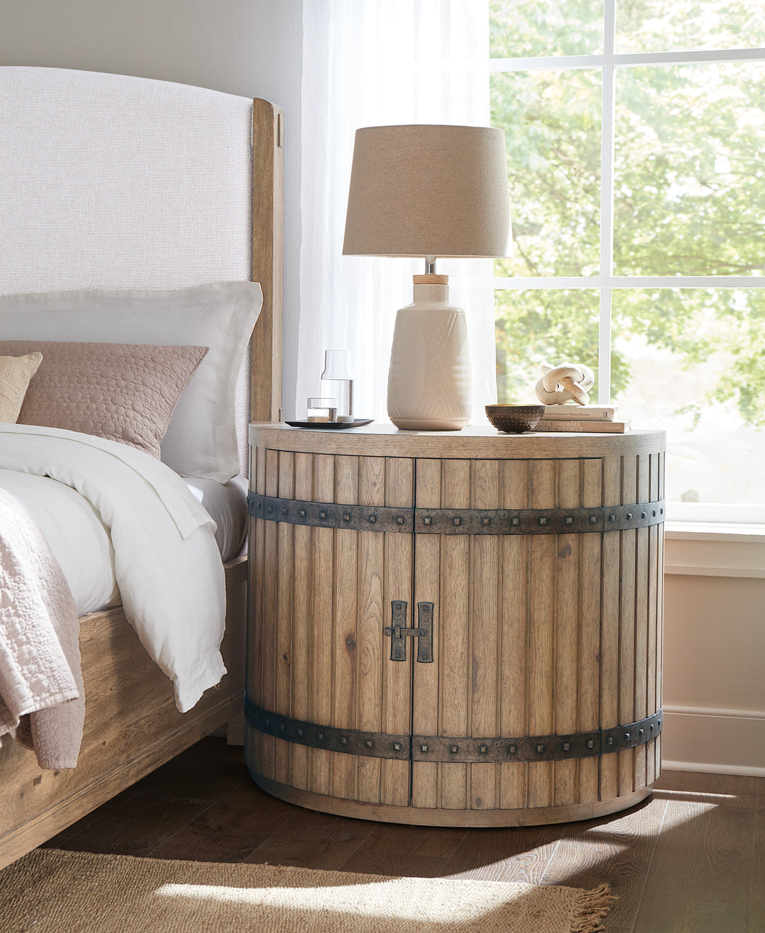 American Home Furniture | Hooker Furniture - Vineyard Row Demilune Nightstand