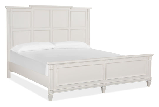 Willowbrook Egg Shell White King Panel Bed - B5324-64
