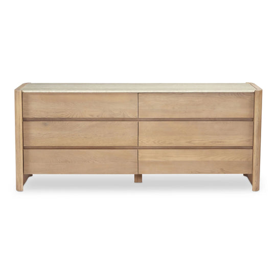 Moe's Home Collection - Lane 6 Drawer Dresser Natural - RP-1069-24 | American Home Furniture