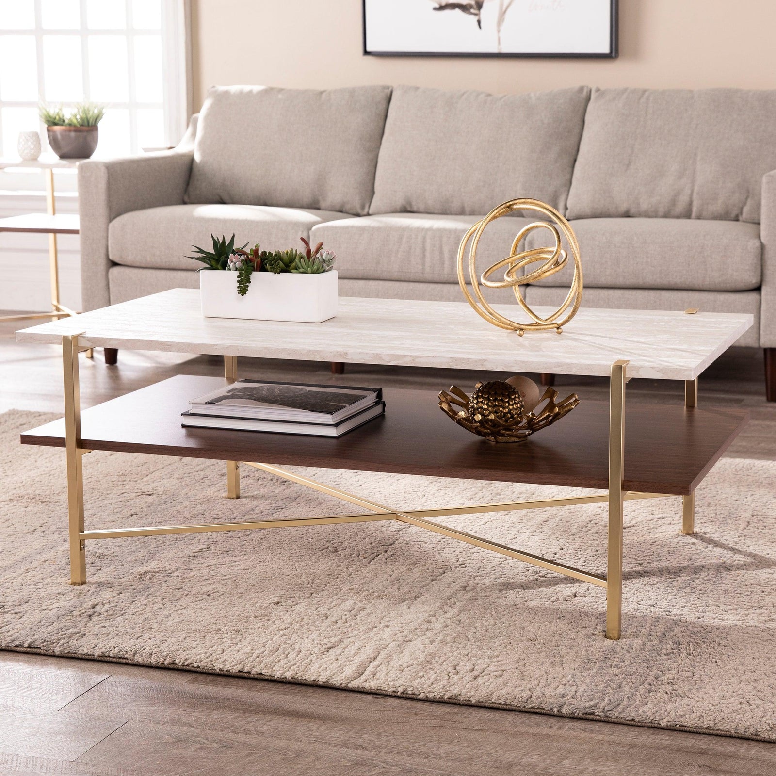 SEI Furniture Ardmillan Rectangular Cocktail Table w/ Storage COFFEE TABLES