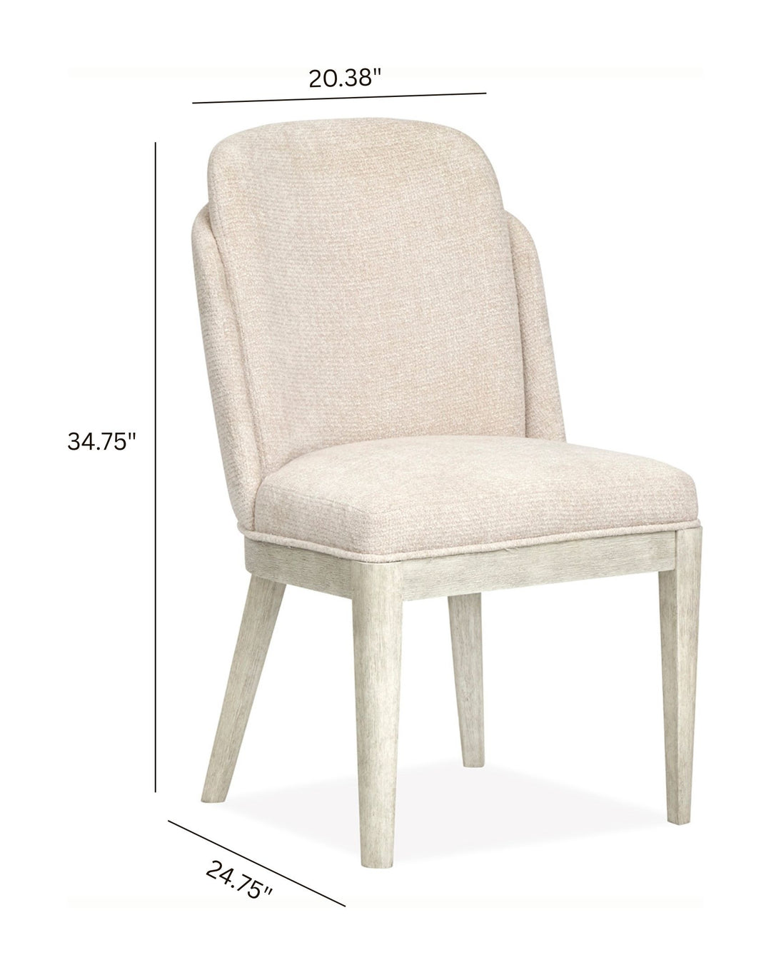Lorelei Misty Cloud Upholstered Host Chair - Set of 2 - D5893-66
