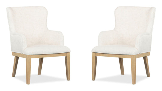 Somerset Butternut Upholstered Arm Chair - Set of 2 - D5684-73