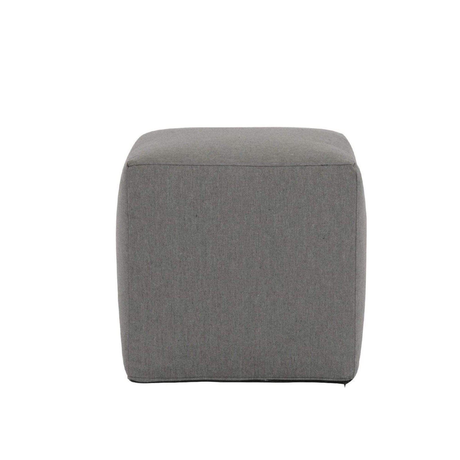 Sunset West 18"Pouf Cube in Heritage Granite OUTDOOR BENCHES