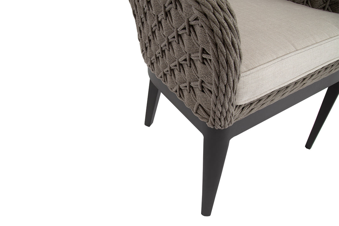 Marbella Dining Chair in Dupione Celeste, No Welt