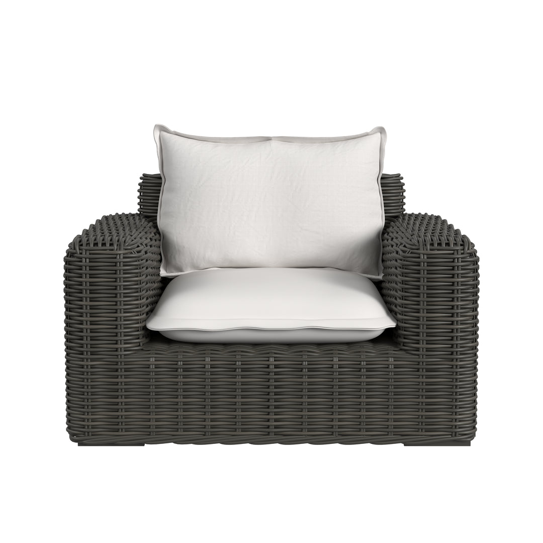 Cabo Oversized Club Chair in Soothe Pearl w/ Flange Welt