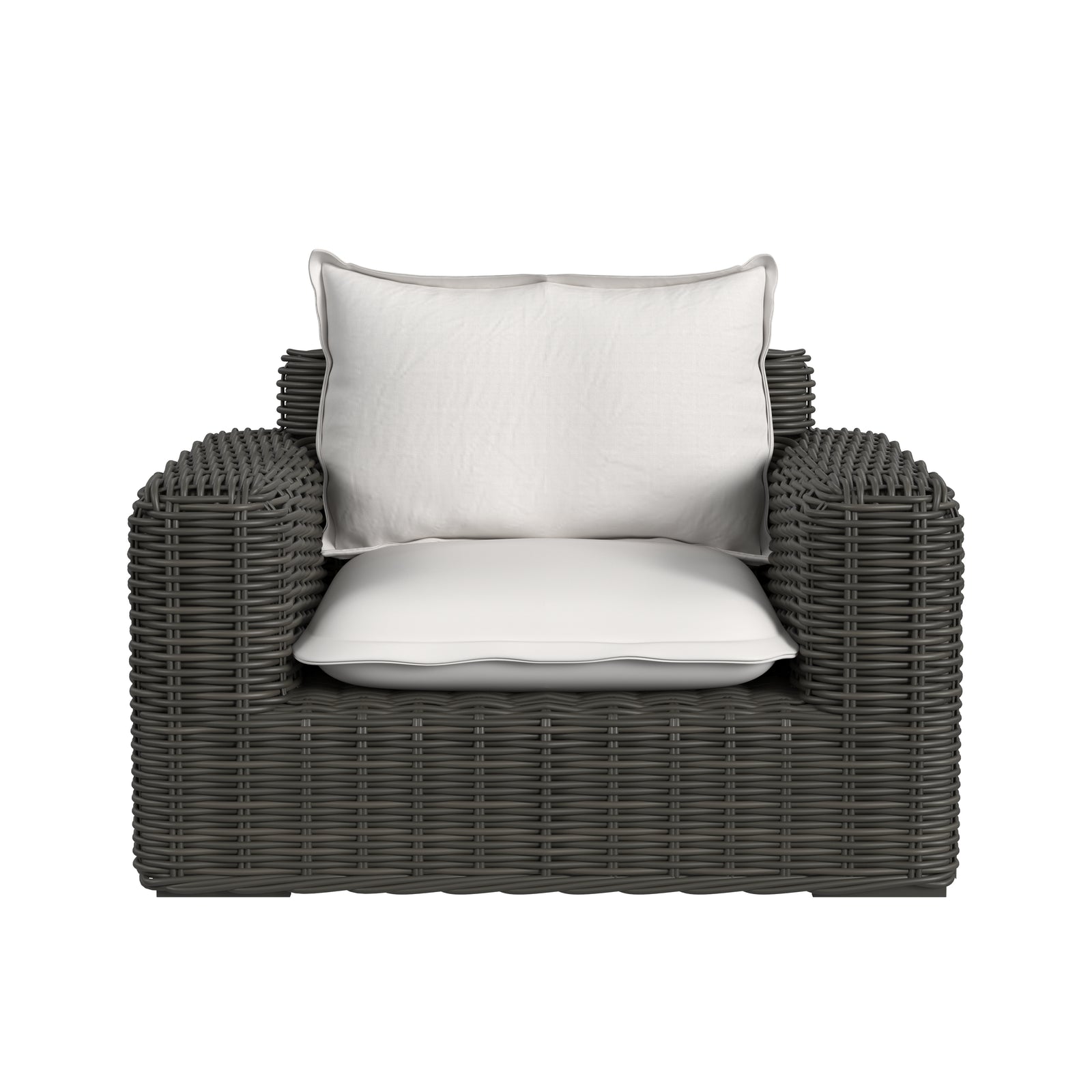 Cabo Oversized Club Chair in Soothe Pearl w/ Flange Welt