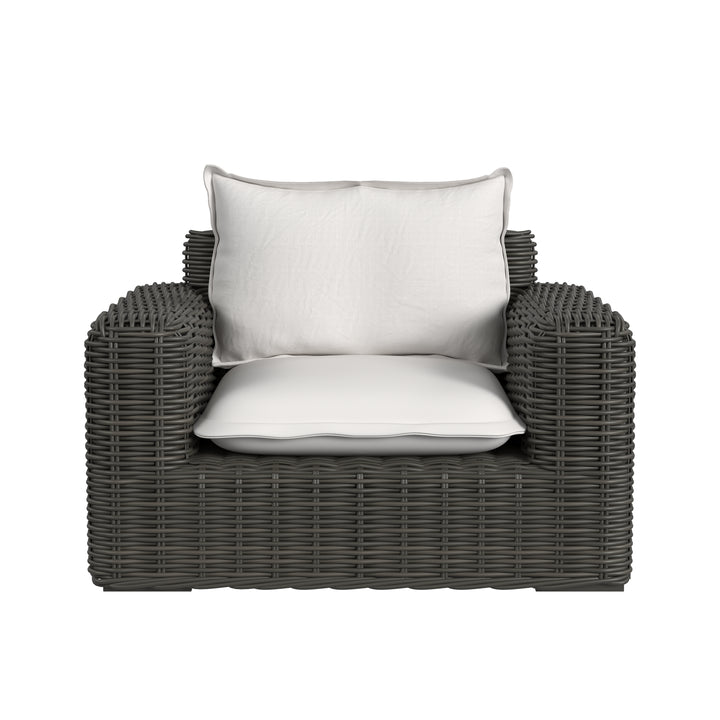 Cabo Oversized Club Chair in Soothe Pearl w/ Flange Welt
