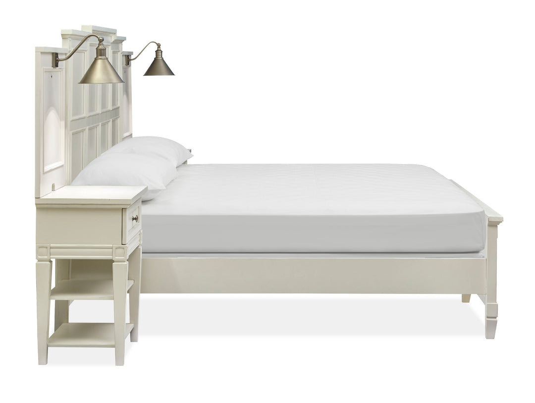Willowbrook Egg Shell White Queen Wall Panel Bed - B5324-54B