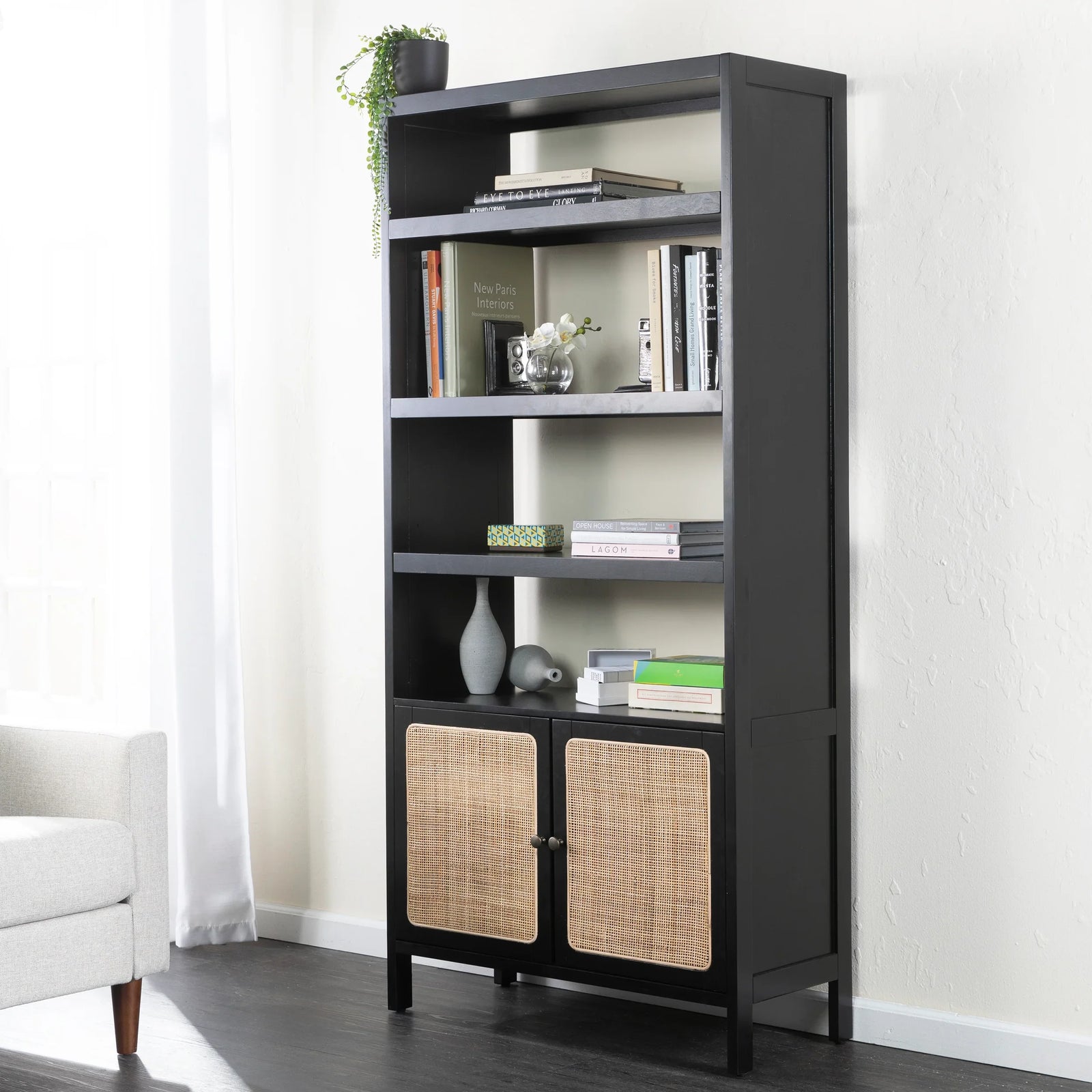 SEI Furniture Carondale Bookcase/Storage Shelf BOOKCASES + SHELVES