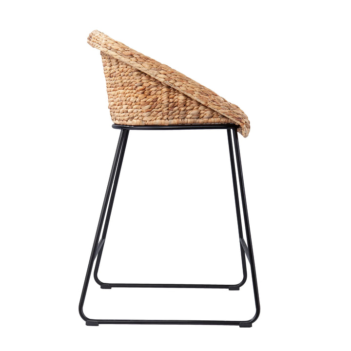 Landrine Water Hyacinth Counter Stools – 2pc Set - AmericanHomeFurniture