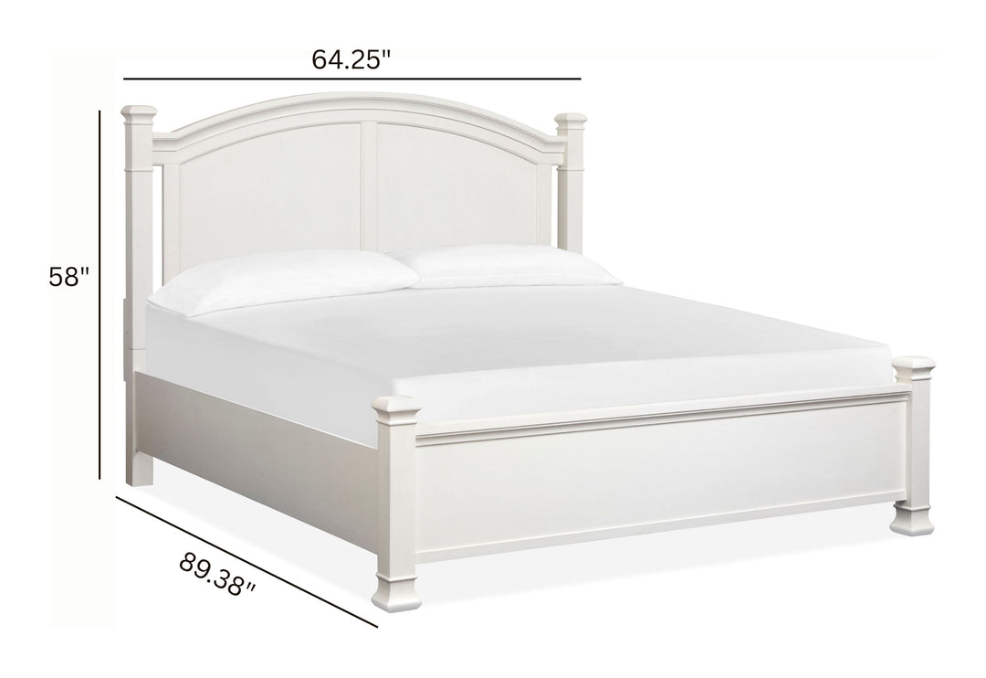 Kingston Whisper White And Cerused Nutmeg Queen Panel Bed - B6407-54
