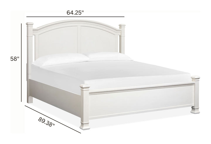 Kingston Whisper White And Cerused Nutmeg Queen Panel Bed - B6407-54