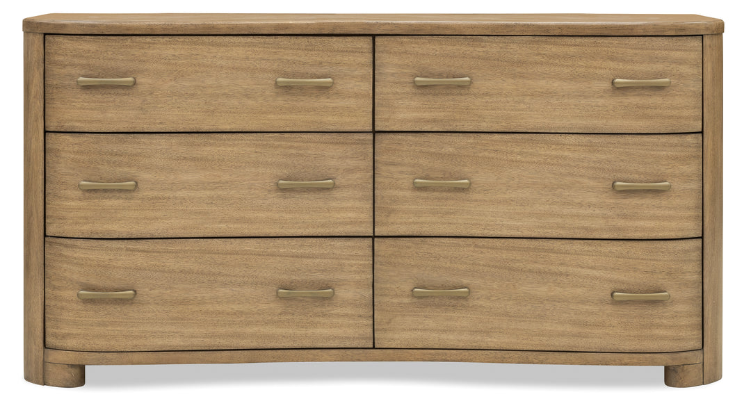 Leeza Brown Double Drawer Dresser - BP432-100