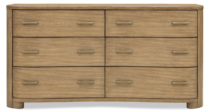 Leeza Brown Double Drawer Dresser - BP432-100