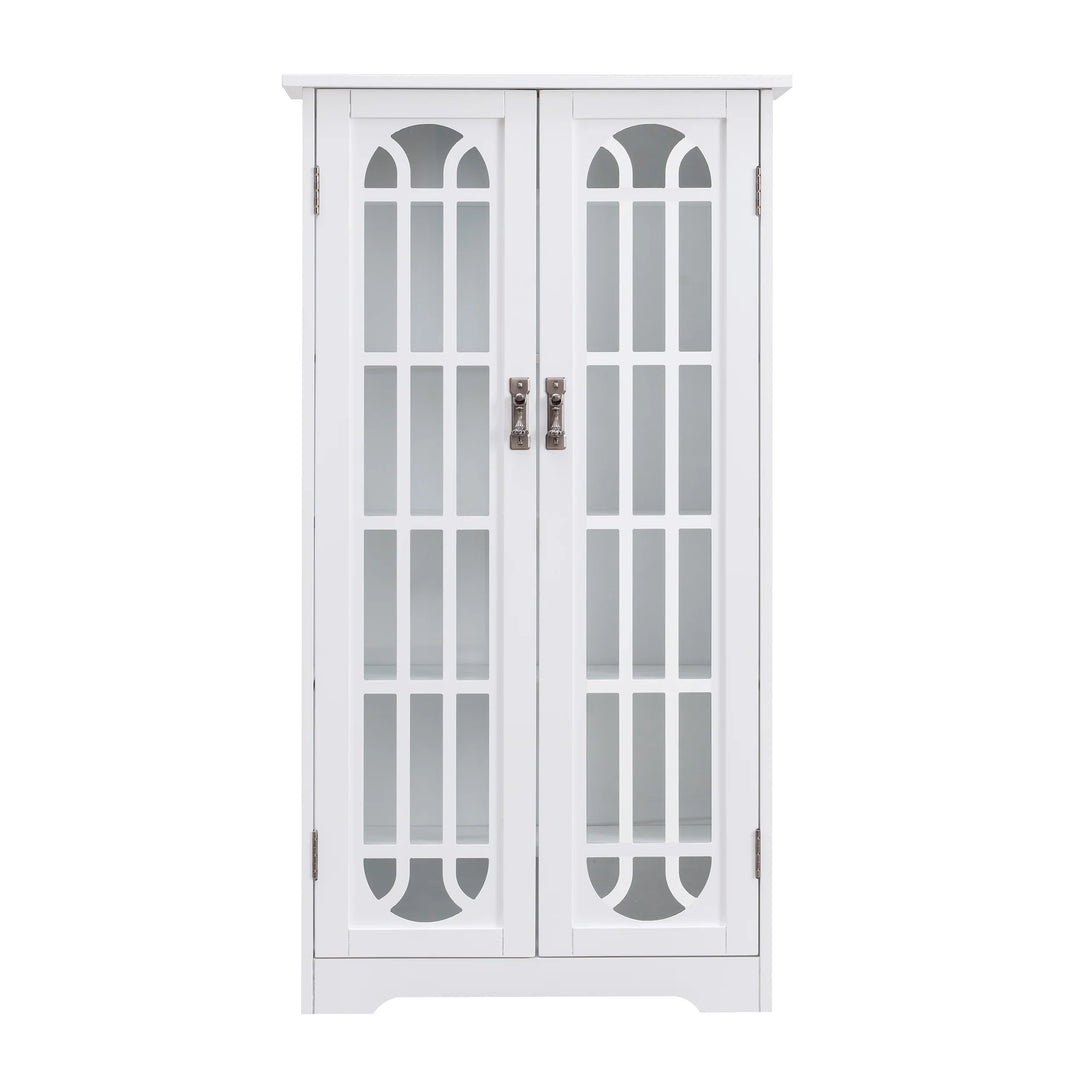 Window Pane Media Cabinet - White - AmericanHomeFurniture