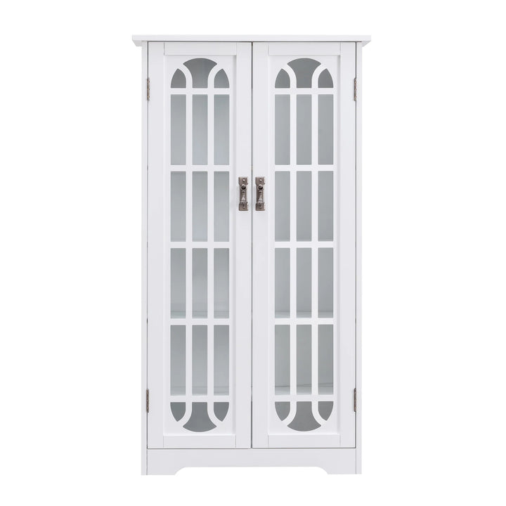 Window Pane Media Cabinet - White - AmericanHomeFurniture