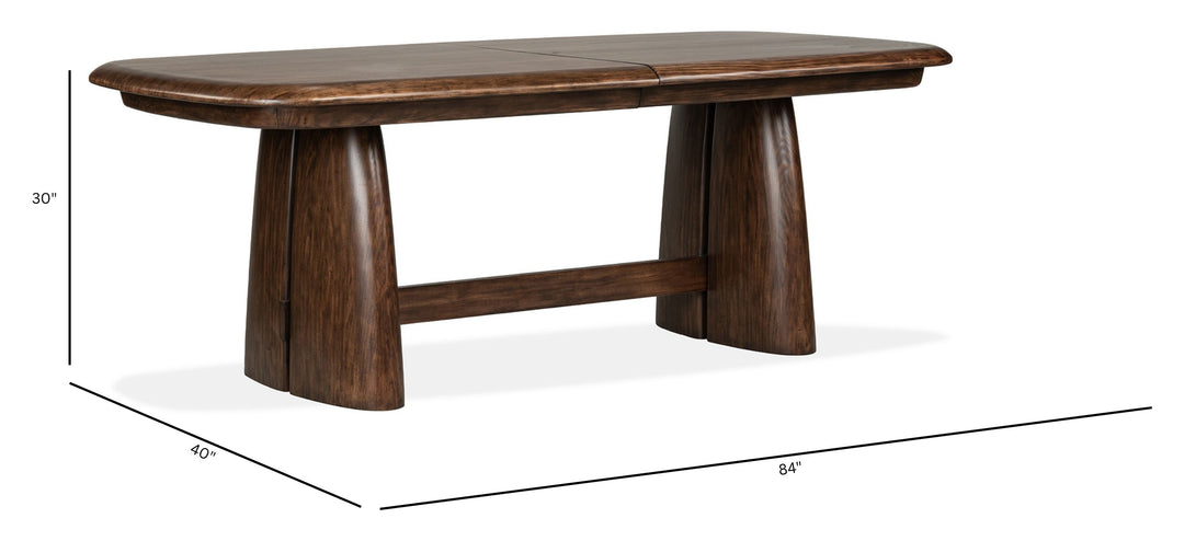 Belville Chestnut Brown Extendable Trestle Dining Table - D6520-21