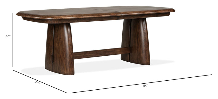 Belville Chestnut Brown Extendable Trestle Dining Table - D6520-21