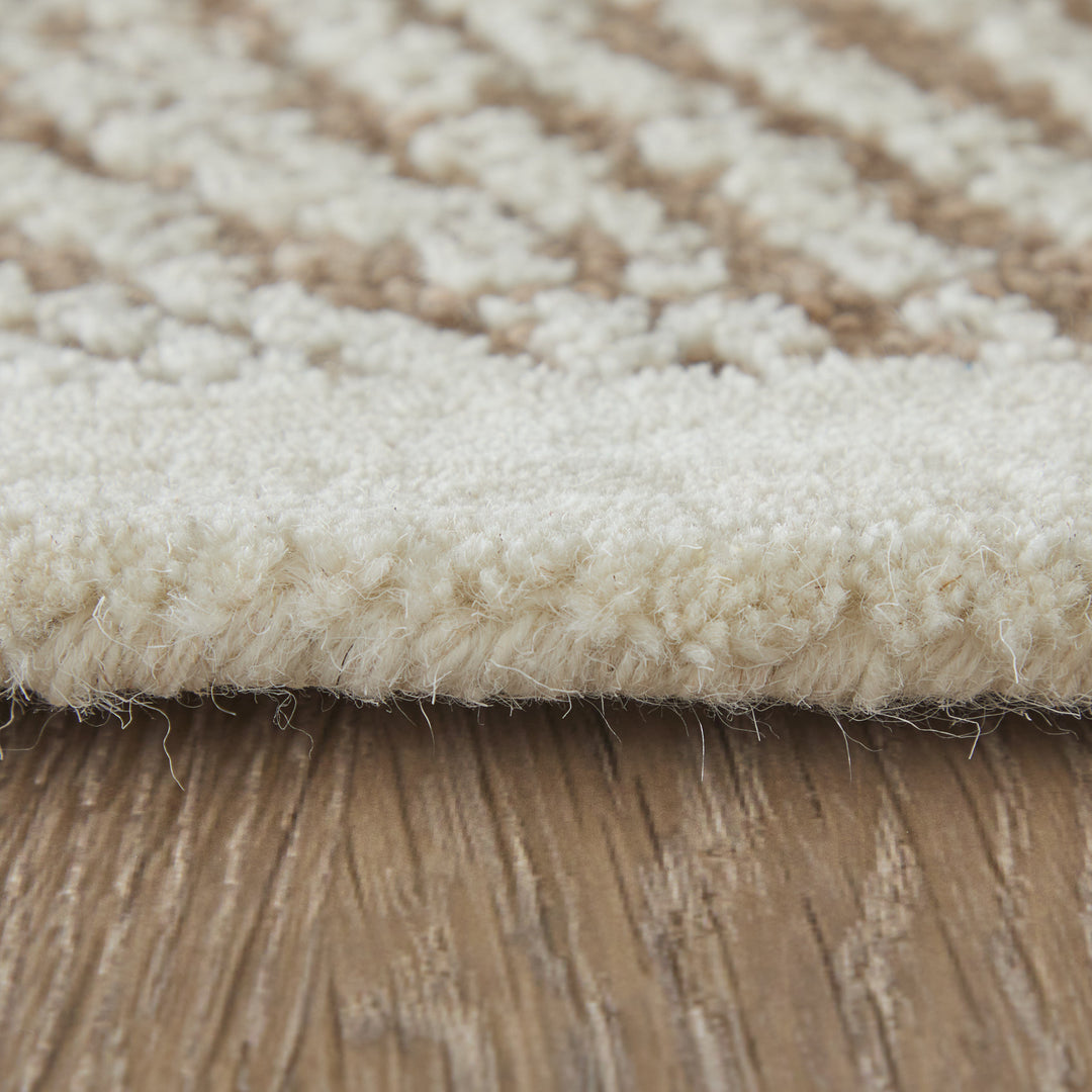 Rectangle/5' x 8'/Taupe/Ivory