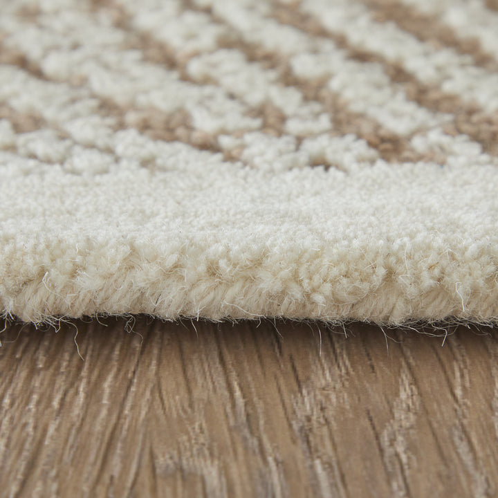 Rectangle/5' x 8'/Taupe/Ivory