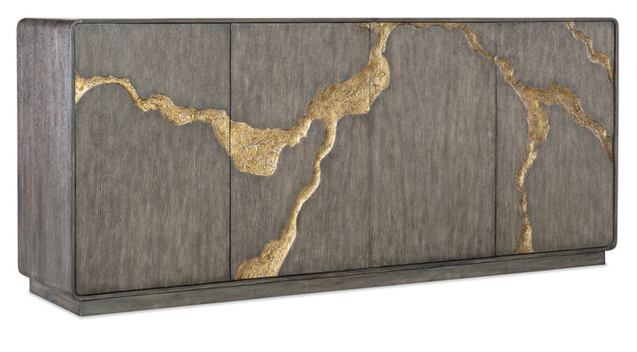 American Home Furniture | Hooker Furniture - Melange Fissured Entertainment Credenza