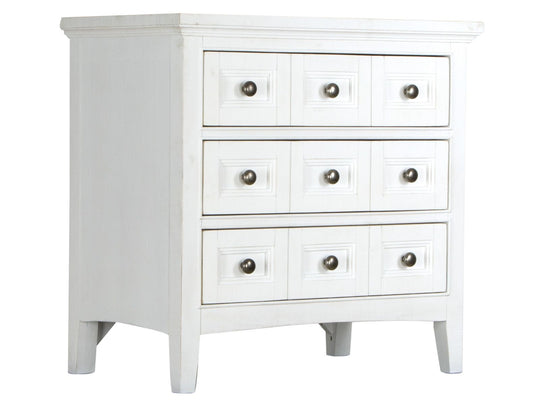 Heron Cove Chalk White And Dovetail Grey Drawer Nightstand - B4400-01