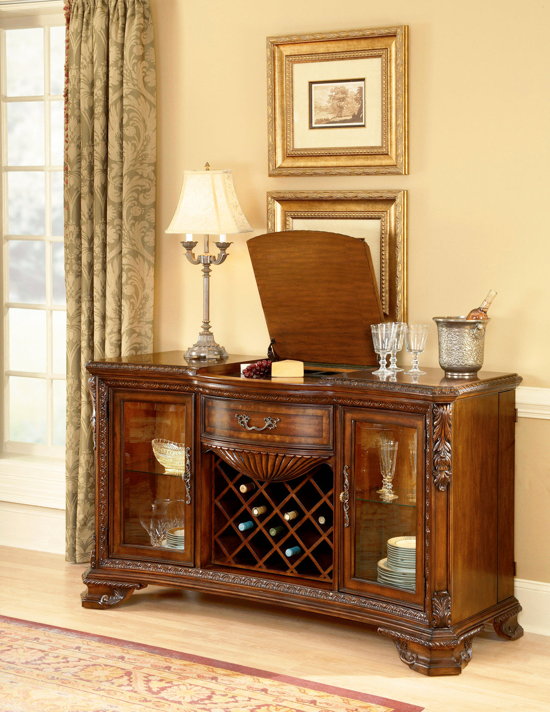 American Home Furniture | A.R.T. Furniture - Old World Wine & Cheese Buffet