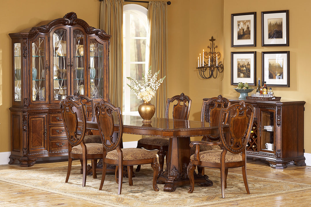 American Home Furniture | A.R.T. Furniture - Old World Double Pedestal Dining Table