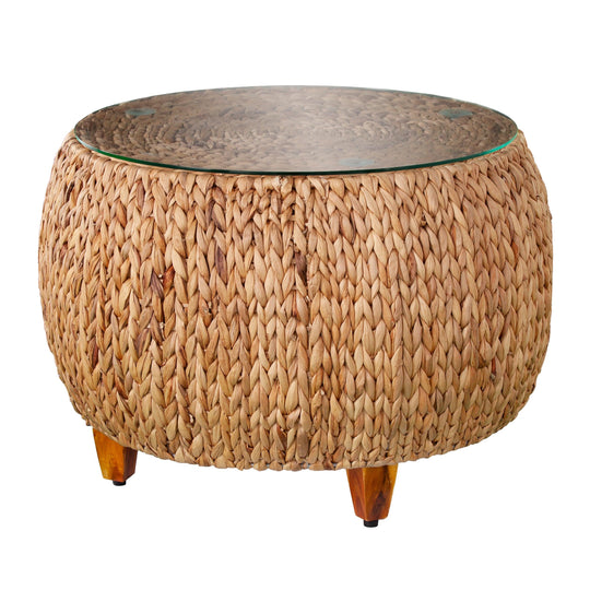 SEI Furniture Jokobe Round Water Hyacinth Cocktail Table COFFEE TABLES