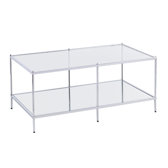 SEI Furniture Knox Glam Mirrored Cocktail Table - Chrome COFFEE TABLES