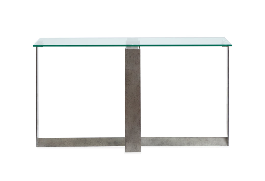 Holden Aged Pewter And Chrome Pucks Rectangular Sofa Table - T6456-73