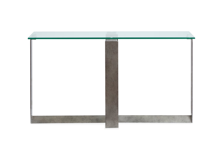 Holden Aged Pewter And Chrome Pucks Rectangular Sofa Table - T6456-73