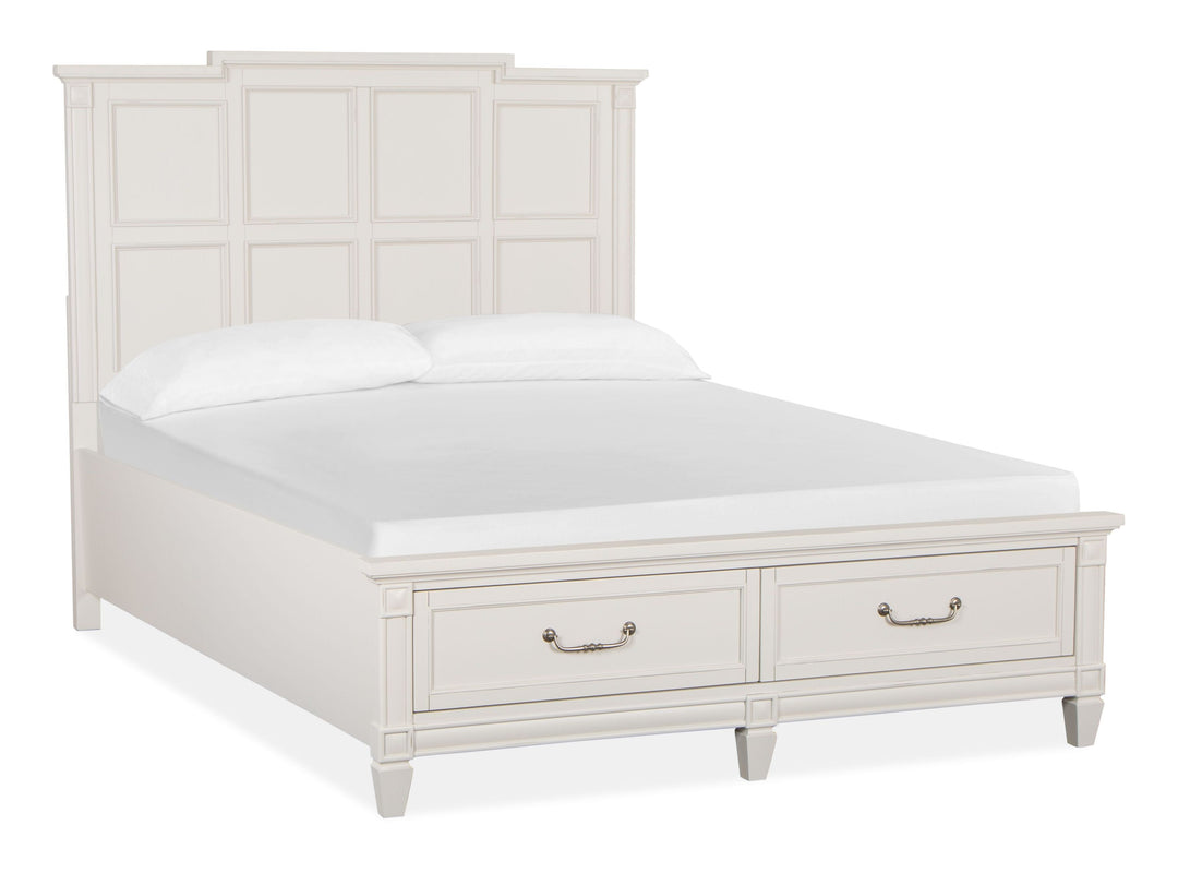 Willowbrook Egg Shell White Queen Panel Storage Bed - B5324-54A
