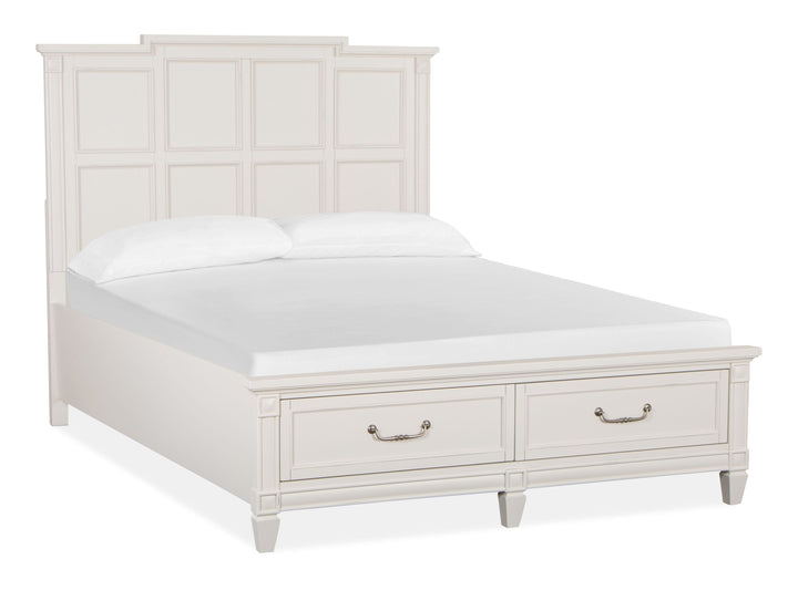 Willowbrook Egg Shell White Queen Panel Storage Bed - B5324-54A