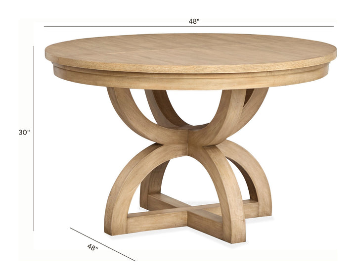 Coventry Honey Maple Extendable 48" Round Dining Table - D6480-22