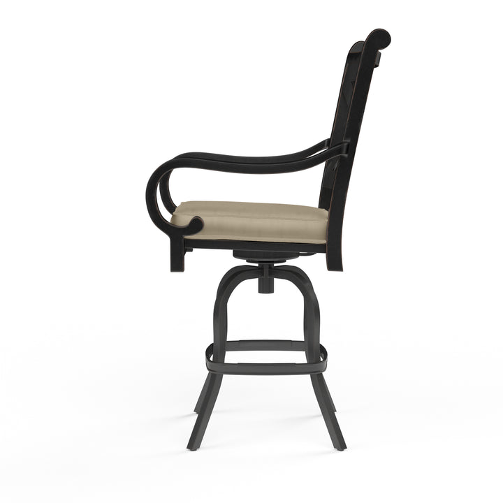 Monterey Counter Stool in Linen Stone w/ Selt Welt