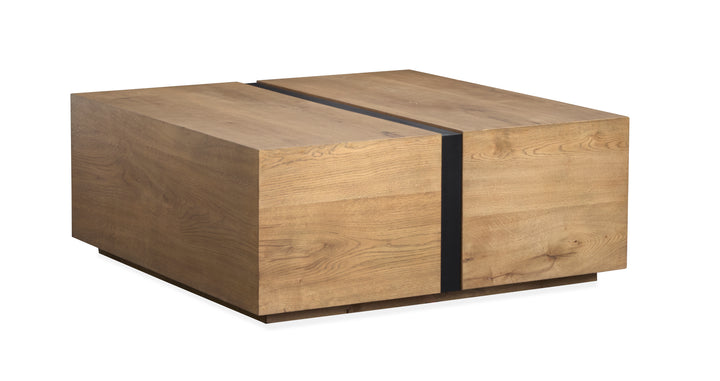 Ripley Rustic Caramel And Dark Bronze Square Cocktail Table With Casters - T6421-41