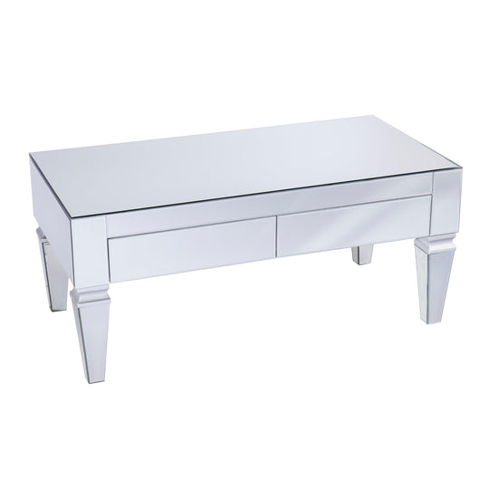 SEI Furniture Darien Mirrored Coffee Table w/ Storage COFFEE TABLES