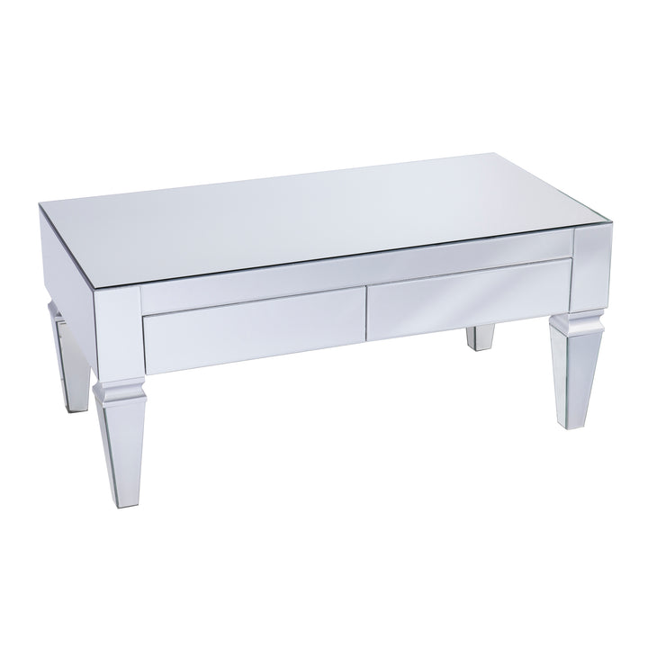 American Home Furniture | SEI Furniture - Darien Mirrored Coffee Table w/ Storage