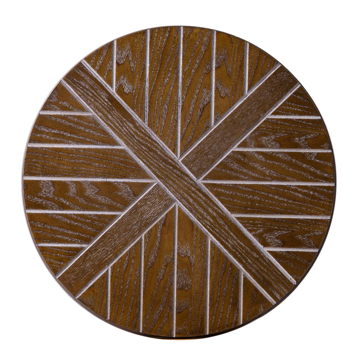 Konya Urban Industrial Round End Table - AmericanHomeFurniture