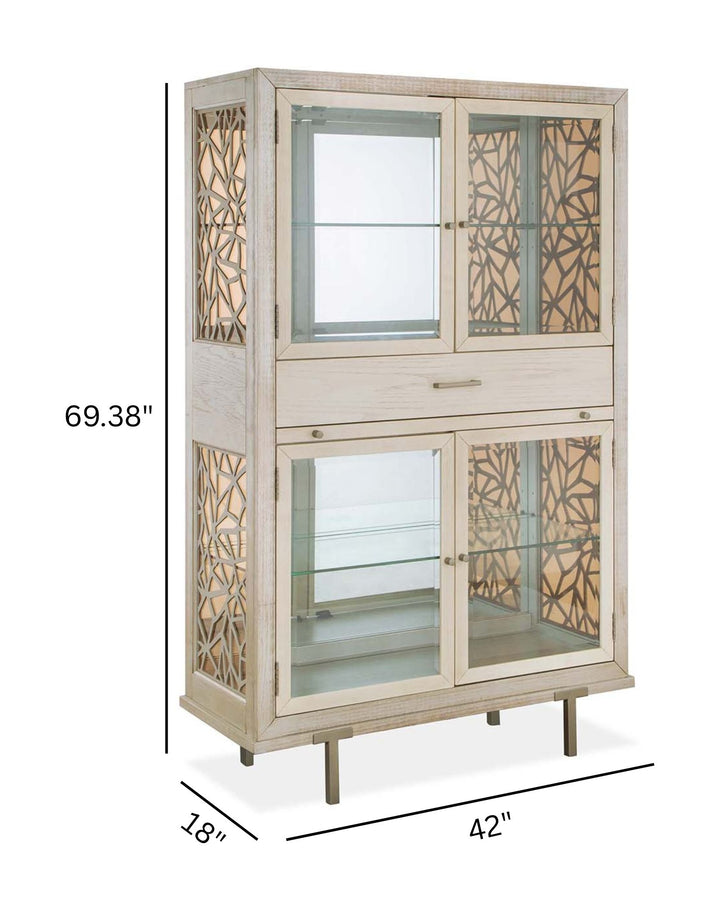 Lenox Acadia White Display Cabinet - D5490-08