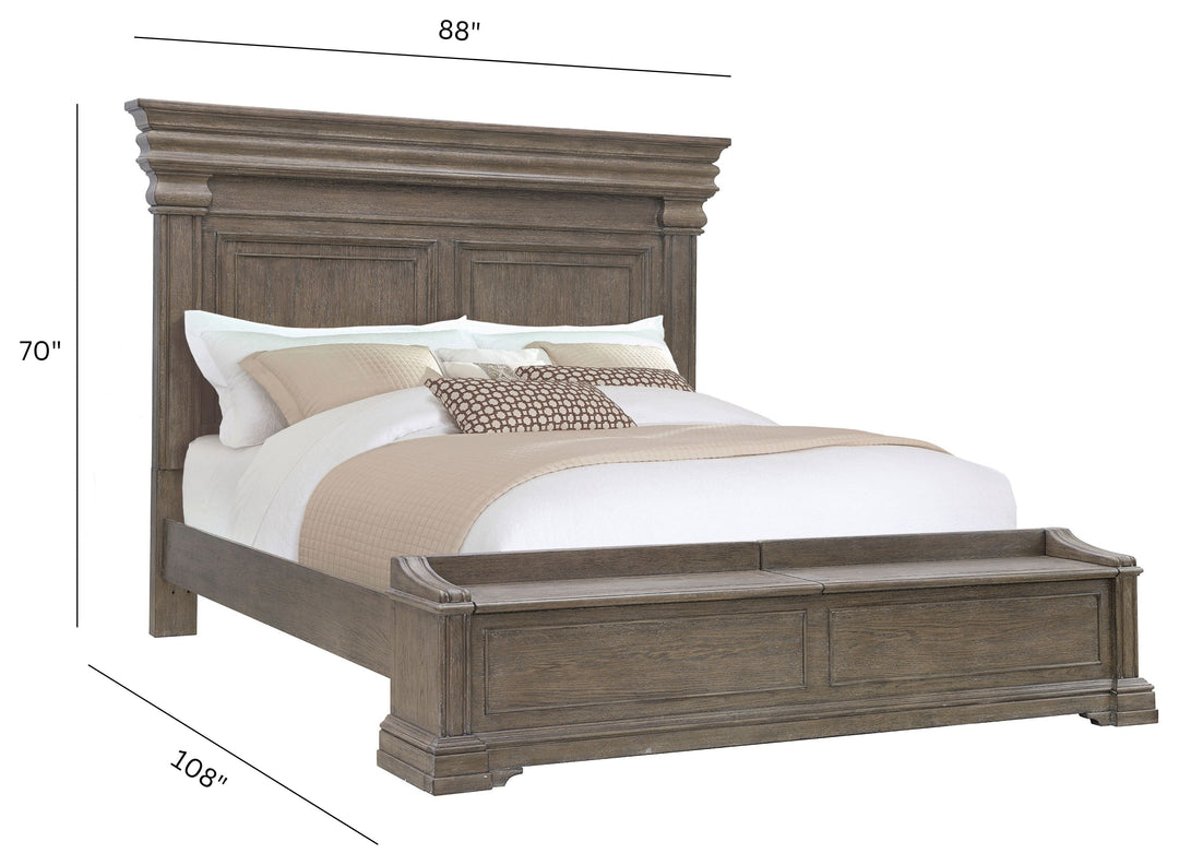 Madison Ridge Panel Bed With Blanket Chest Footboard