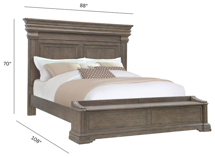 Madison Ridge Panel Bed With Blanket Chest Footboard