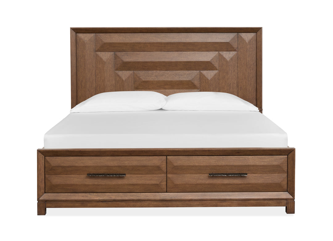 Callisto Bourbon Brown King Panel Storage Bed - B6396-64A