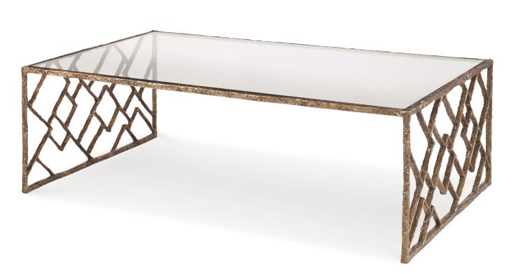 American Home Furniture | Century - Grand Tour Furniture Lattice Bronze Cocktail Table