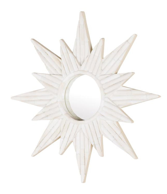 American Home Furniture Century Sunburst Bone Mirror
