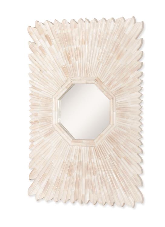 American Home Furniture Century Sunray Bone Mirror