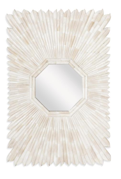 American Home Furniture Century Sunray Bone Mirror